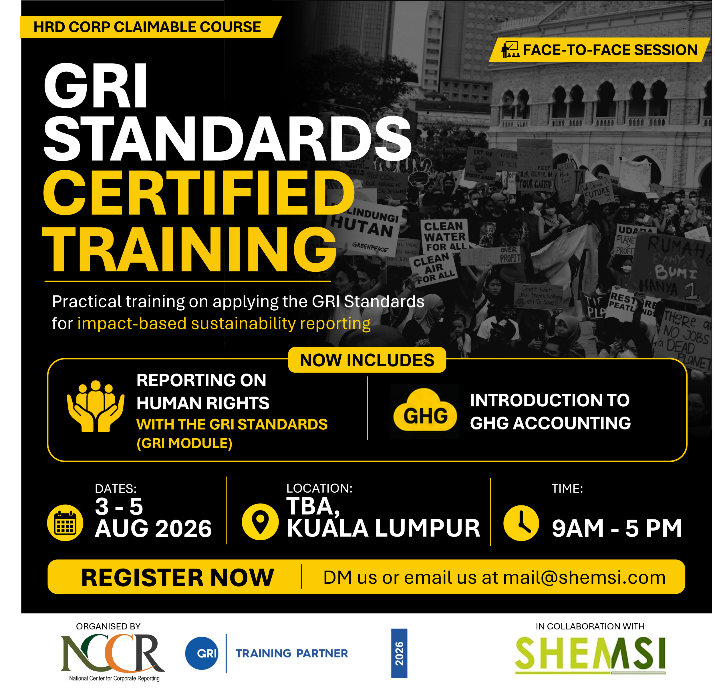 GRI Standards Certified Training, 3 - 5 August 2026 (face-to-face) KL